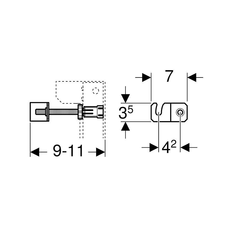Geberit 111.013.00.1 - Komplet za predstensko montažo Duofix 9–11 cm