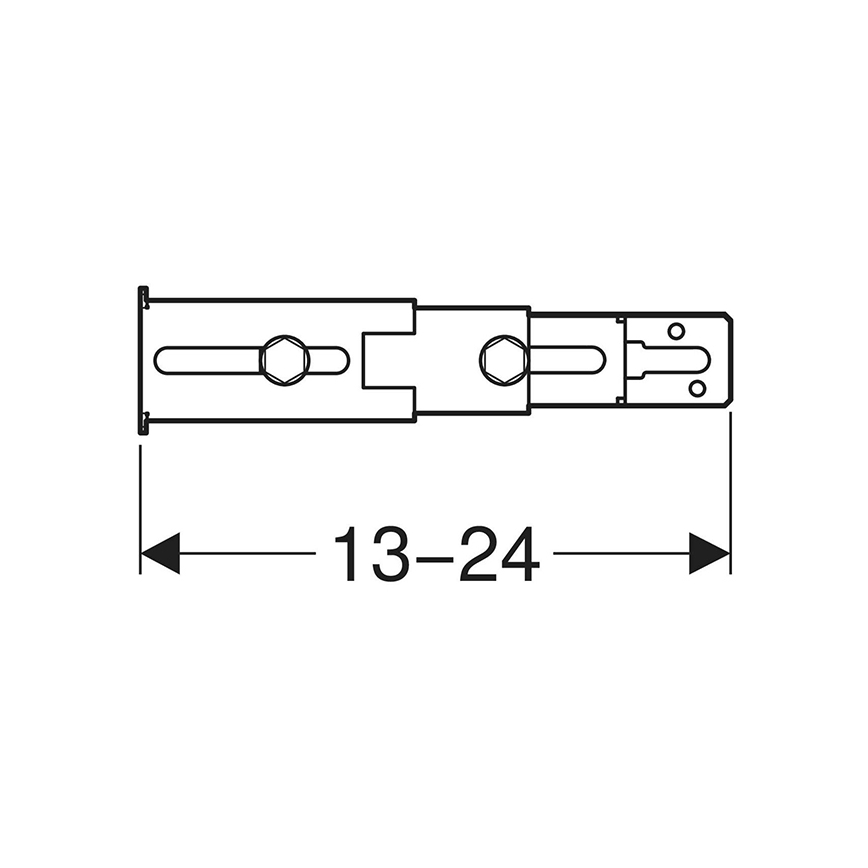 Geberit 111.064.00.1 - Komplet za pritrditev nog na zadnjo steno Duofix, 2 kosa