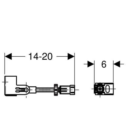 Geberit 111.835.00.1 - Komplet za montažo Duofix v steno, 2 kosa