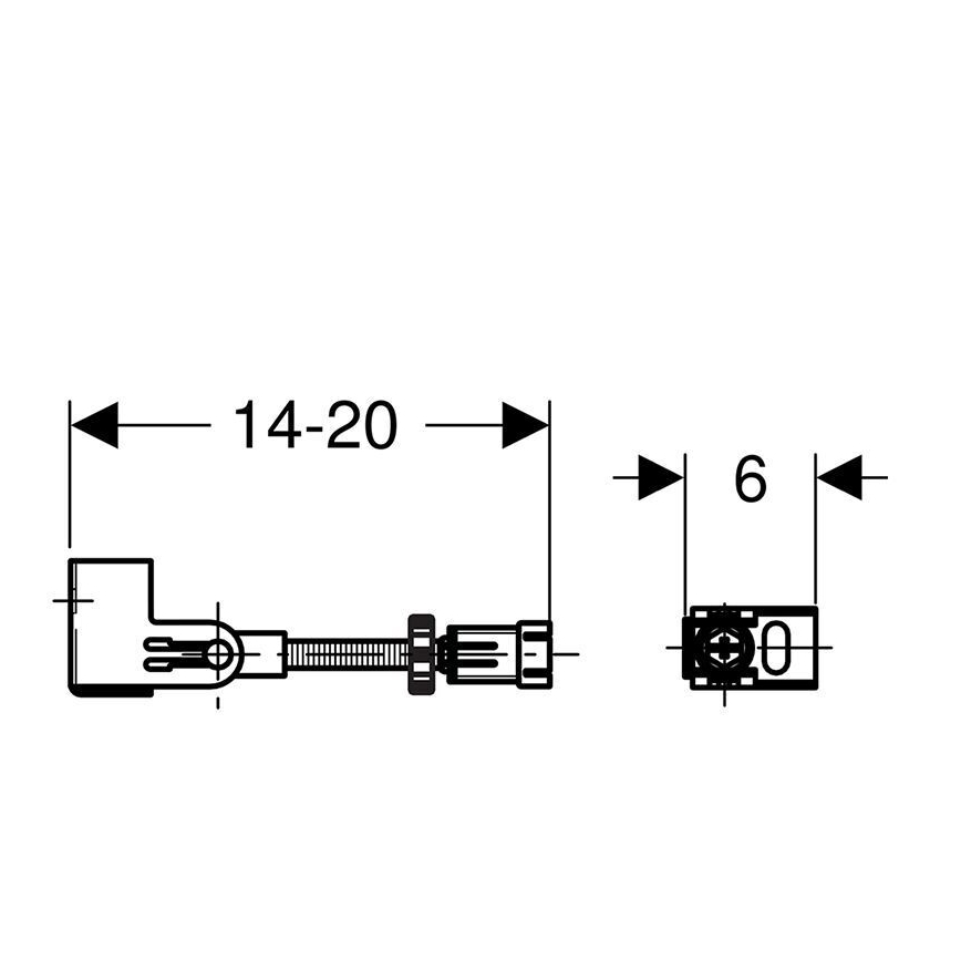 Geberit 111.835.00.1 - Komplet za montažo Duofix v steno, 2 kosa