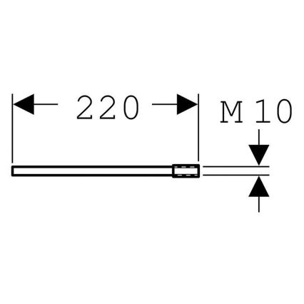 Geberit 111.887.00.1 - Komplet podaljškov za stensko pritrditev Duofix 22 cm