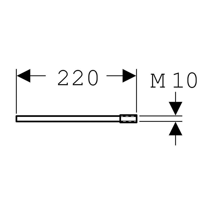 Geberit 111.887.00.1 - Komplet podaljškov za stensko pritrditev Duofix 22 cm