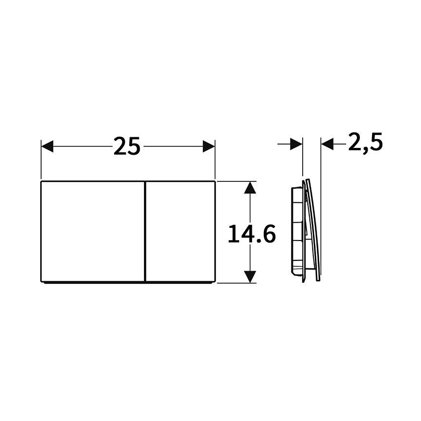 Geberit 115.622.SI.1 - Tipka za splakovanje Sigma70 25 x 14,6 cm, bela