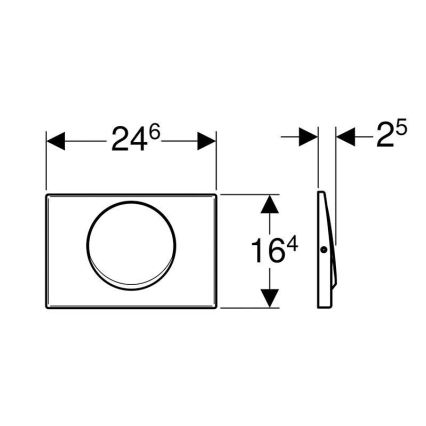 Geberit 115.751.00.1 - Gumb za splakovanje Mambo 24,6x16,4 cm iz nerjavečega jekla
