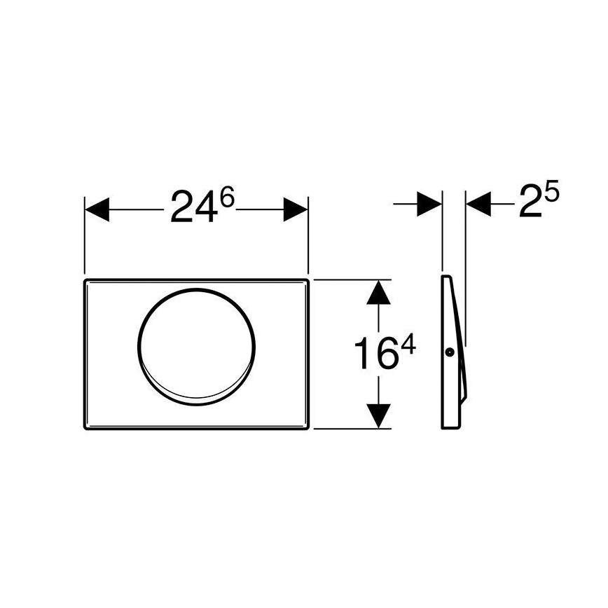 Geberit 115.751.00.1 - Gumb za splakovanje Mambo 24,6x16,4 cm iz nerjavečega jekla