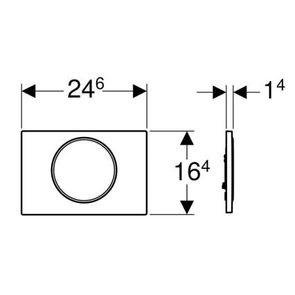 Geberit 115.758.KK.5 - Tipka za splakovanje Sigma10 24,6 x 16,4 cm bela/zlata
