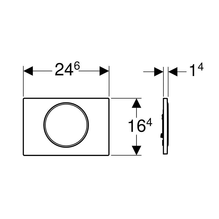 Geberit 115.758.KK.5 - Tipka za splakovanje Sigma10 24,6 x 16,4 cm bela/zlata