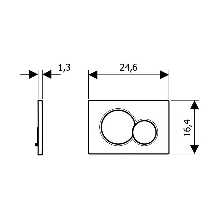 Geberit 115.770.DT.5 - Tipka za splakovanje Sigma01 Round 24,6x16,4 cm medenina