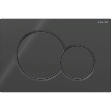 Geberit 115.770.DW.5 - Tipka za splakovanje Sigma01 Round 24,6x16,4 cm črna