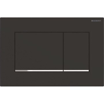 Geberit 115.883.14.1 - Gumb za splakovanje Sigma30 24,6x16,4 cm črna/sijajni krom