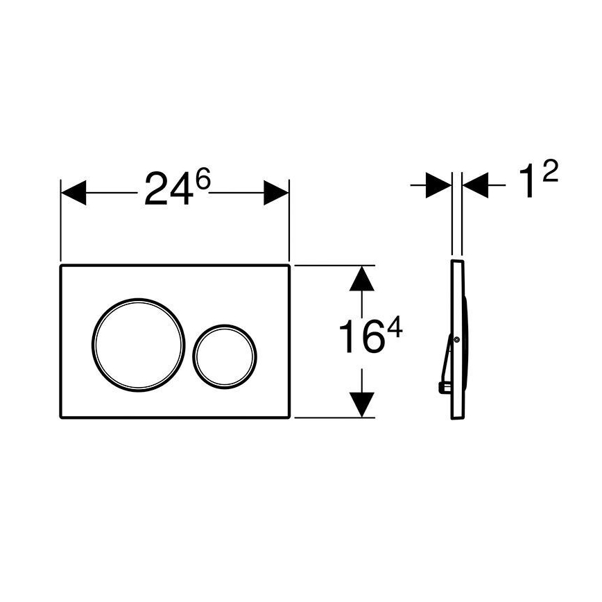 Geberit 115.889.SN.1 - Tipka za splakovanje Sigma20 24,6x16,4 cm nerjaveče jeklo