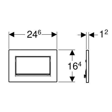 Geberit 115.893.KJ.1 - tipka za splakovanje Sigma30 24,6x16,4 cm bela/sijajni krom