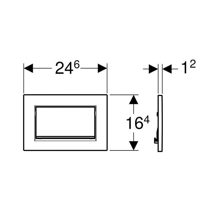 Geberit 115.893.KJ.1 - tipka za splakovanje Sigma30 24,6x16,4 cm bela/sijajni krom