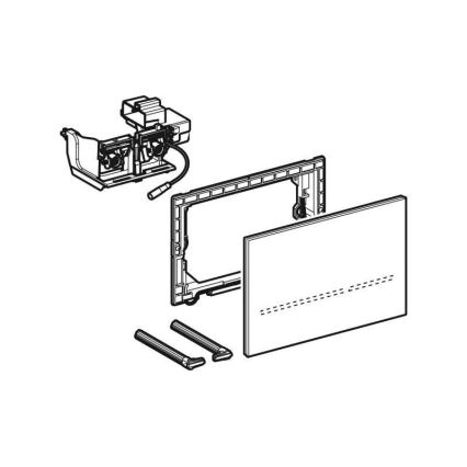 Geberit 116.090.SG.6 - Senzorska tipka za splakovanje Sigma80 24,7x16,4 cm IP45 črna