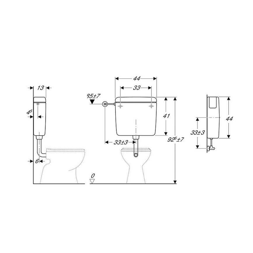 Geberit 127.000.11.1 - Splakovalna cisterna AP127 6/9 l alpska bela