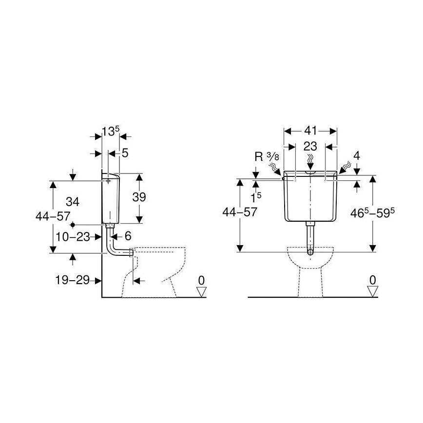 Geberit 136.610.11.1 - Splakovalna cisterna AP110 6/9 l alpsko bela