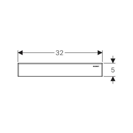 Geberit 154.336.FW.1 - Komplet za vgradnjo odtoka v steno 32 x 5 cm, iz nerjavečega jekla