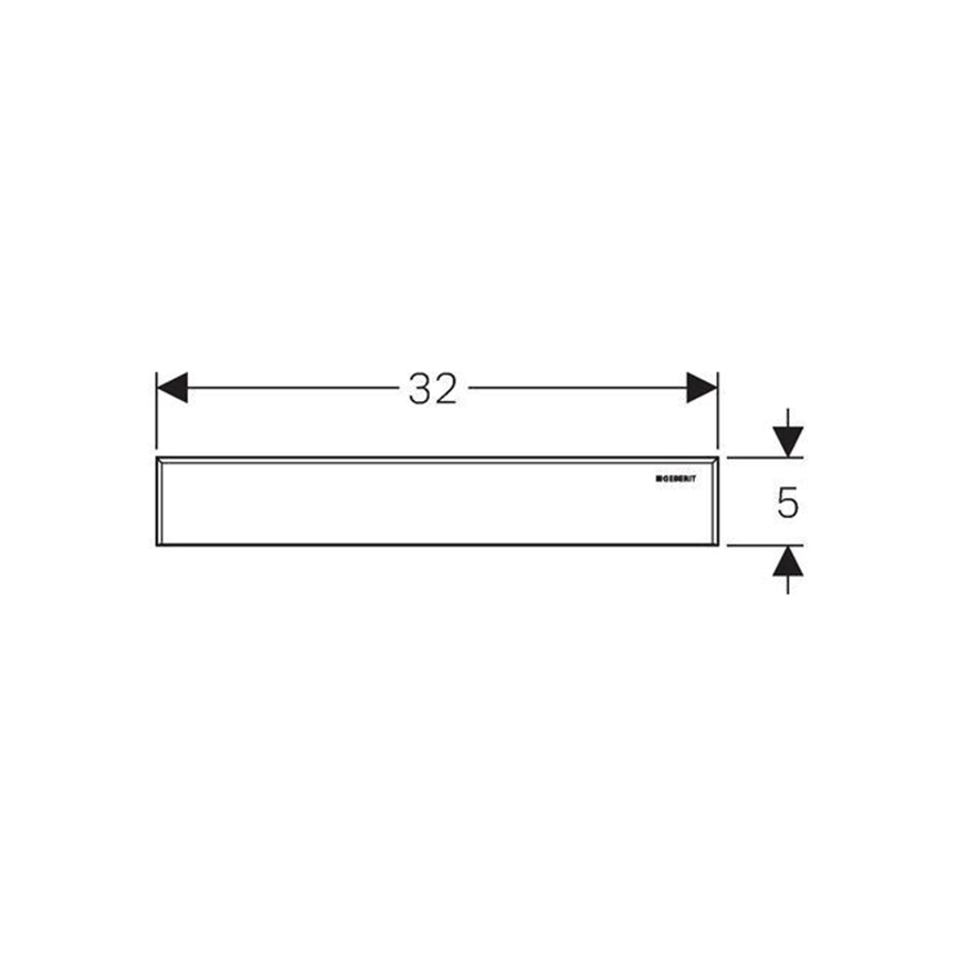 Geberit 154.336.FW.1 - Komplet za vgradnjo odtoka v steno 32 x 5 cm, iz nerjavečega jekla