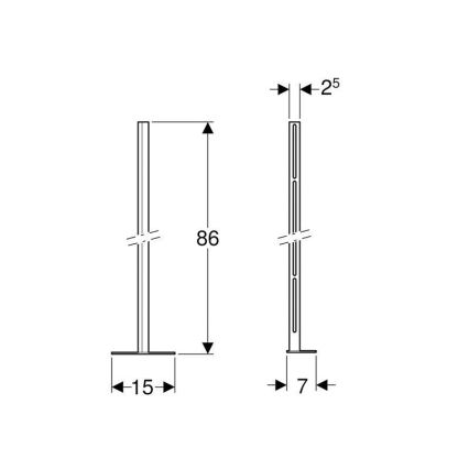 Geberit 457.872.26.1 - Komplet nosilcev z nosilno ploščo Kombifix, 2 kosa