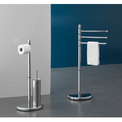 Gedy - Držalo za WC papir in WC ščetke HIBISCUS sijajni krom