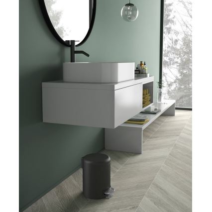 Gedy - Koš za smeti POTTY 5 l, z mehkim zapiranjem, mat črna