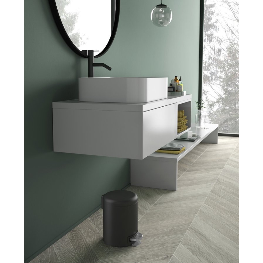 Gedy - Koš za smeti POTTY 5 l, z mehkim zapiranjem, mat črna