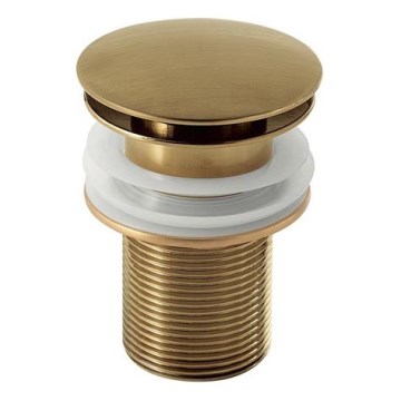 Gedy - Odtok za umivalnik CLICK-CLACK, premer 6,6 cm, zlate barve