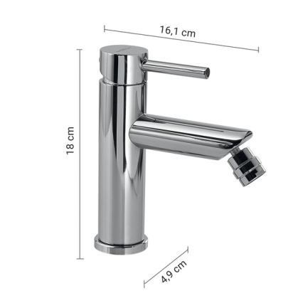 Gedy - Pipa za bide COMO 18 cm, krom visokega sijaja