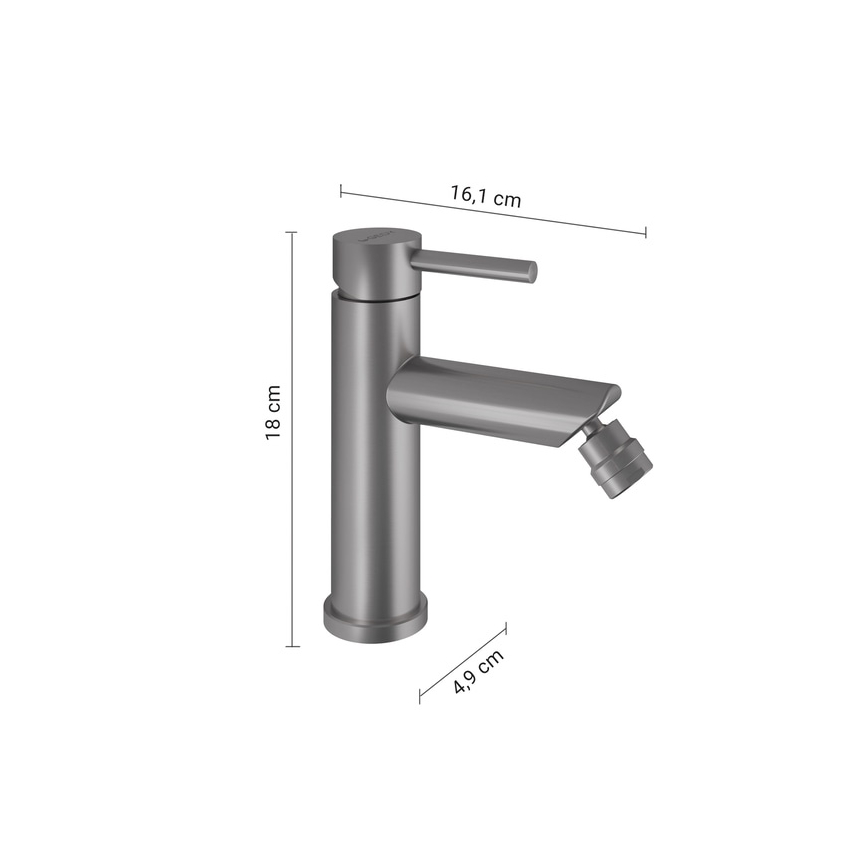 Gedy - Pipa za bide COMO 18 cm, mat krom