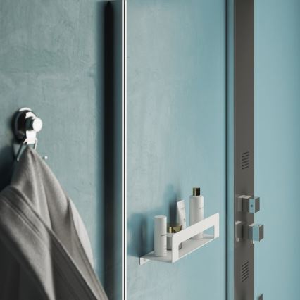 Gedy - Polica z držalom za brisače CLEO 50 cm matna bela