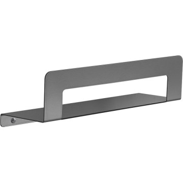 Gedy - Polica z obešalnikom za brisače CLEO 30 cm metalik siva