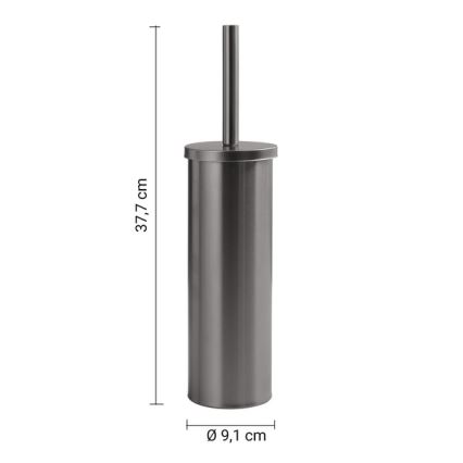 Gedy - Samostoječa WC ščetka SCOPINO metalno siva