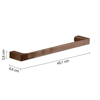 Gedy - Stenski obešalnik za brisače PIRENEI 45 cm bronast