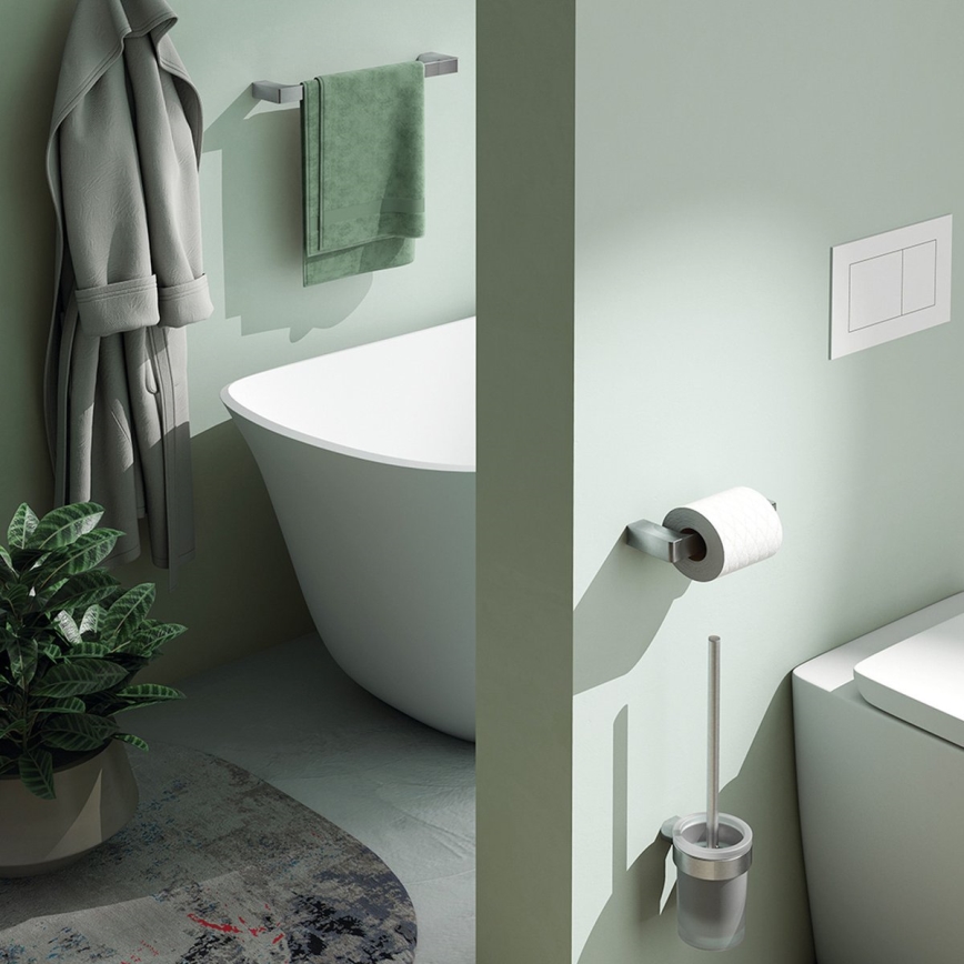 Gedy - Stenski obešalnik za brisače PIRENEI 6,6x60 cm sijajni krom