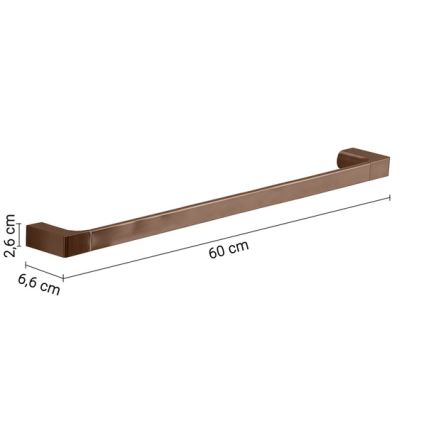 Gedy - Stenski obešalnik za brisače PIRENEI 60 cm, bronast
