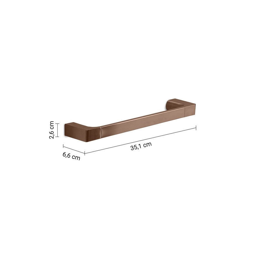 Gedy - Stensko držalo za brisače PIRENEI 35 cm bronasto