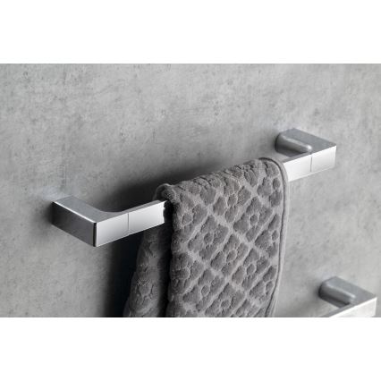 Gedy - Stensko držalo za brisače PIRENEI 6,6x35 cm sijajni krom