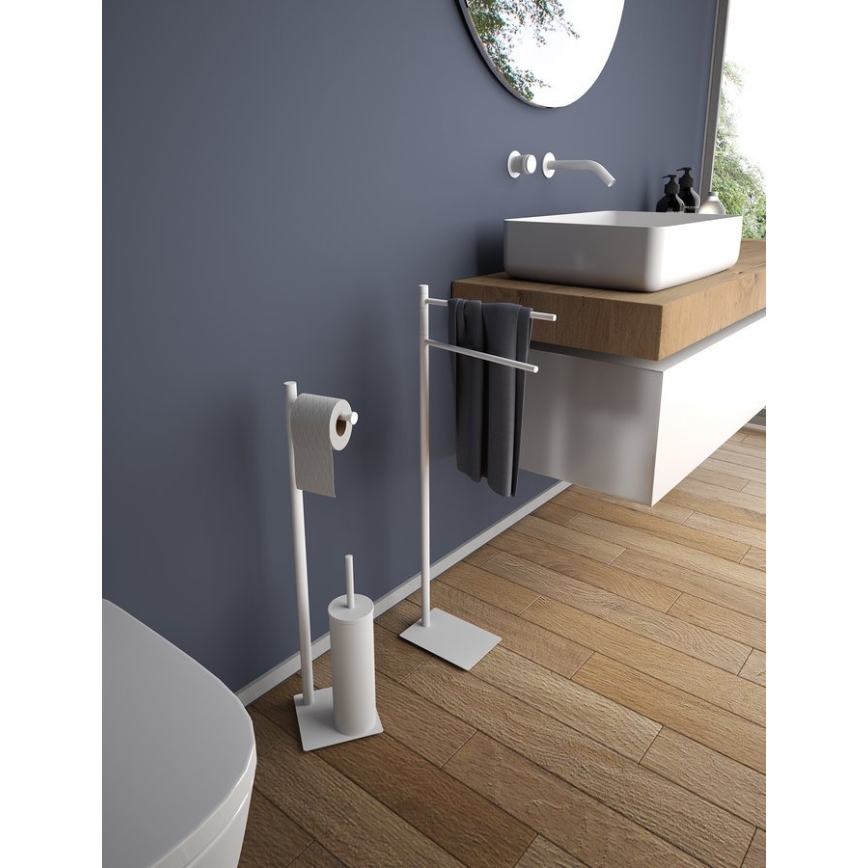 Gedy - stojalo za brisače TRILLY 83,5 cm v mat beli barvi