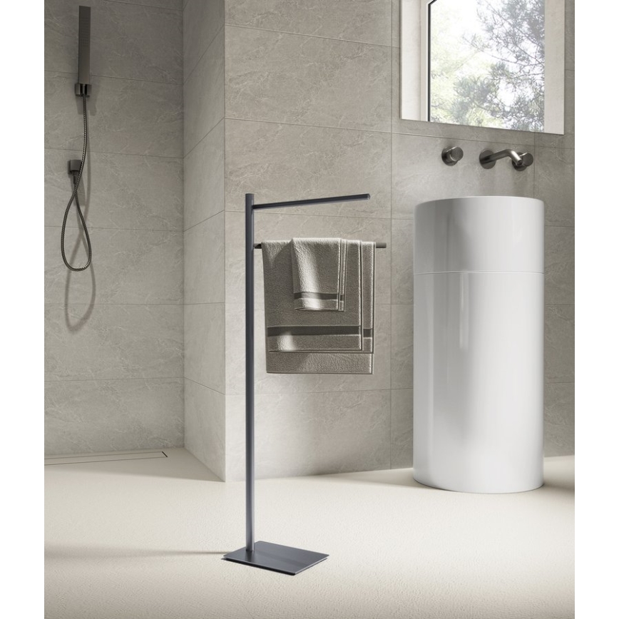 Gedy - Stojan za brisače TRILLY 83,5 cm metalno siva