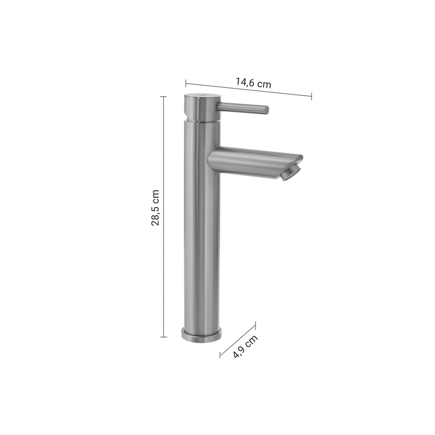 Gedy - Umivalni mešalnik ALTO 28,5 cm matni krom