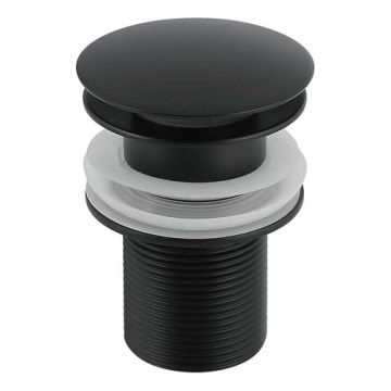 Gedy - Umivalni odtok CLICK-CLACK, premer 6,6 cm, mat črne barve