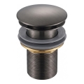 Gedy - Umivalni odtok CLICK-CLACK, premer 6,6 cm, metalik siva