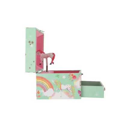 Glasbena škatla za nakit — enorog