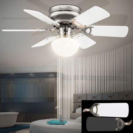 GLOBO 0307W - Stropni ventilator UGO 1xE27/60W/230V