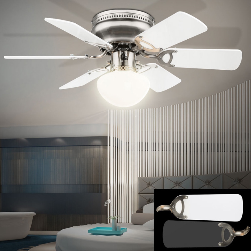 GLOBO 0307W - Stropni ventilator UGO 1xE27/60W/230V