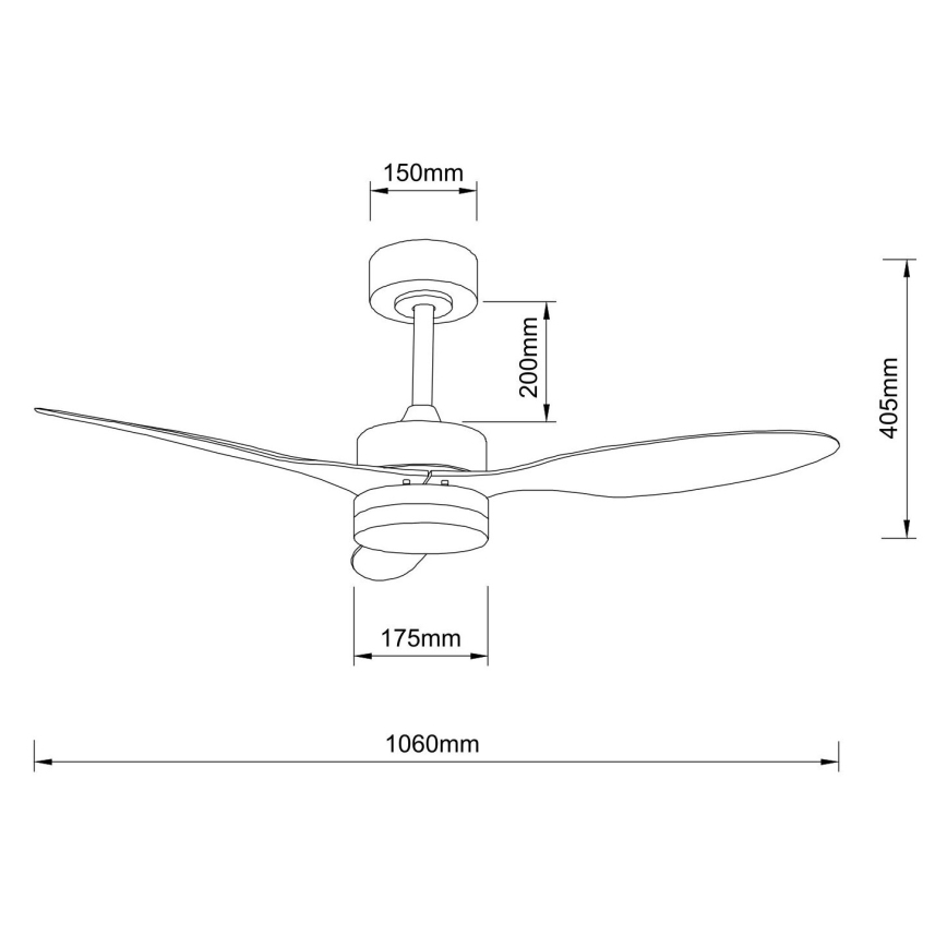 Globo - LED Zatemnitveni stropni ventilator LED/20W/230V 2700-6500K + Daljinski upravljalnik