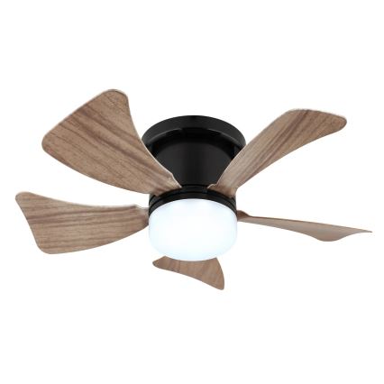 Globo - LED Zatemnitveni stropni ventilator LED/10W/230V 3000-6500K rjava + Daljinski upravljalnik