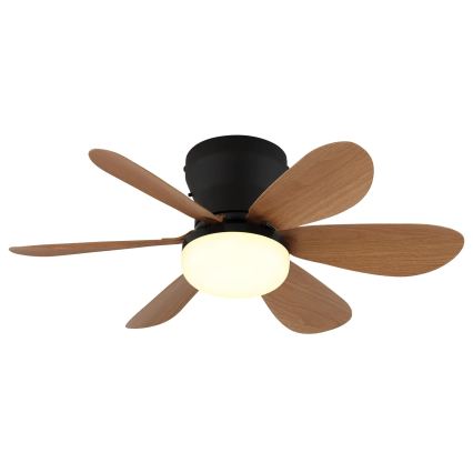 Globo - LED stropni ventilator z zatemnitvijo LED/5W/230V 2700-6500K rjav + daljinski upravljalnik