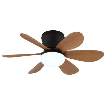 Globo - LED stropni ventilator z zatemnitvijo LED/5W/230V 2700-6500K rjav + daljinski upravljalnik