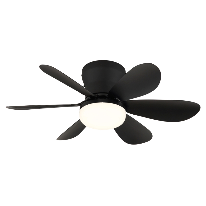 Globo - zatemljiv LED stropni ventilator LED/5W/230V 2700-6500K črna + daljinski upravljalnik